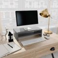 vidaXL Stojan na monitor lesklý sivý 42x24x13 cm drevotrieska
