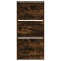 vidaXL Botník dymový dub 60x21x125,5 cm kompozitné drevo
