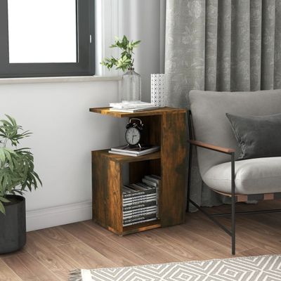 vidaXL Bočný stolík údený dub 36x30x56 cm spracované drevo
