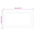 vidaXL Zrkadlo do kúpeľne s LED Priehľadná 50 x 30 cm tvrdené sklo