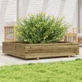 vidaXL Záhradný kvetináč 110x110x26,5 cm impregnovaná borovica