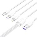 Kábel USB 2.0 A na 3 v 1 6A Vention CTRWG 1,5 m (biely)