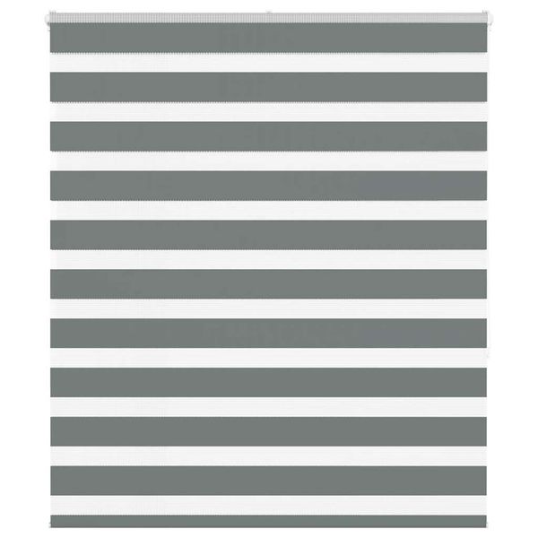 vidaXL Zebra roleta tmavošedá 135x150 cm šírka látky 130,9cm polyester