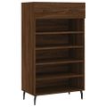 vidaXL Botník hnedý dub 60x35x105 cm kompozitné drevo