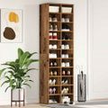 VidaXL Skrinka na topánky Old Wood 54x34x183 cm Engineered Wood