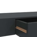 vidaXL Plávajúca nástenná polica so zásuvkou čierna 80x25x8 cm