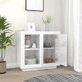 vidaXL Komoda lesklá biela 80x40x75 cm