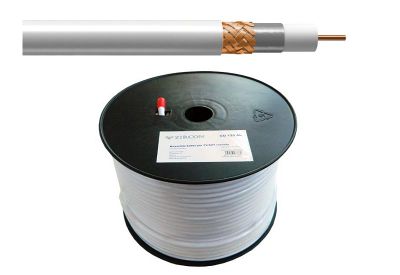 Koaxiálny kábel Zircon CCS 125 AL / 100 m / 6.8mm