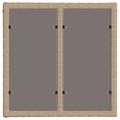 vidaXL Záhradný stôl Beige a čierna 55 x 55 x 37 cm PE ratan a sklo