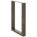 vidaXL Nohy k jedálenskému stolu v tvare U, 2 ks, prírodná oceľ, 70 x (72-73) cm, oceľ
