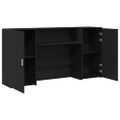 vidaXL Recepčný stôl čierna dub 200x50x103,5 cm kompozitné drevo