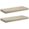 vidaXL Plávajúce nástenné police 2 ks, dubové 60x23,5x3,8 cm, MDF