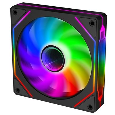 EVOLVEO 120UX-S, ventilátor, 120mm, 4pin molex, ARGB, slave, čierny