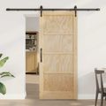 vidaXL Posuvné dvere ORKDAL 86 x 198,5 cm Borovicový masív Prírodná