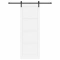 vidaXL Posuvné dvere 83 x 232 cm Borovicový masív Biela a čierna