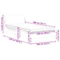 vidaXL Posteľ s matracom Dover čierna 100x200 cm látka