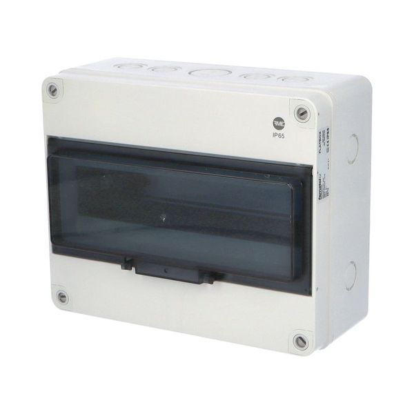Rozvaděč FlatBOX 5913 IP65, 13mod., na omítku, průhl. dveře, 220x270x121mm