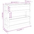 vidaXL Kvetináč biely 77x25x66 cm borovicový masív