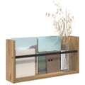 vidaXL Regál na časopisy s poličkou Remeselný dub 60 x 12 x 30 cm