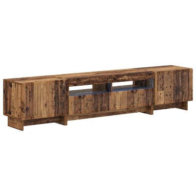 vidaXL 5-dielny LED TV kabinet Staré drevo Kompozitné drevo