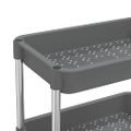 vidaXL 5-poschodový kuchynský vozík sivý 42x29x128 cm železo a ABS