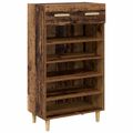 vidaXL Skriňa na topánky 60 x 35 x 105 cm Kompozitné drevo Staré drevo