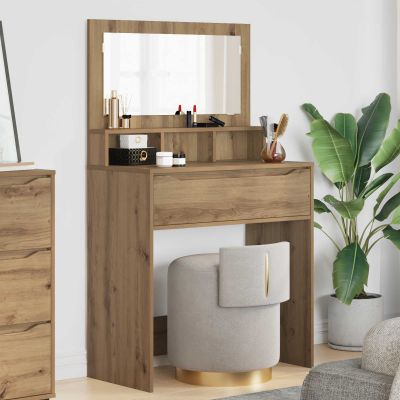 vidaXL Toaletné stolíky do spálne Remeselný dub 80 x 39,6 x 135 cm