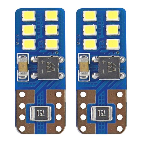 LED žiarovky CANBUS 12SMD UltraBright 2016 T10e (W5W) biela 12V/24V AMiO-01638