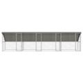 vidaXL Psí kennel 4 ks Strieborná 8 x 2 x 2 m Pozinkovaná oceľ