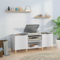 vidaXL Skrinka na platne biela 121x38x48 cm, drevená