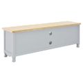 vidaXL TV stolík sivý 120x30x40 cm drevený