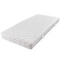 vidaXL Posteľ s matracom, biela, umelá koža 180x200 cm