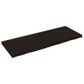 vidaXL Kúpeľňová doska tmavohnedá 160x60x(2-6) cm ošetrený masív