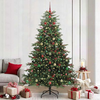 vidaXL Umelý vianočný stromček Zelená 240 cm PVC, kov a plast
