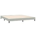 vidaXL Posteľný rám boxsping s matracom bledosivý 180x210 cm zamat
