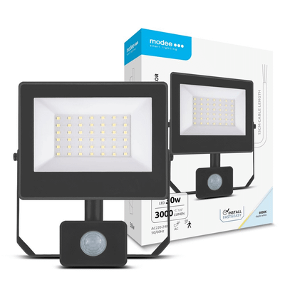 Modee LED Reflektor A3-series + Senzor 30W studená biela 3000 lm (ML-FLS6000K30WSA3N)