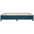 vidaXL Posteľný rám s boxspringom tmavomodrý 160x200 cm zamat