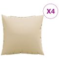 vidaXL Dekoratívne vankúše 4 ks béžové 50x50 cm látka