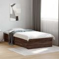 vidaXL Posteľný rám so zásuvkami hnedý dub 75x190 cm kompozitné drevo