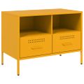 vidaXL TV skrinky 2 ks horčicovo-žlté 68x39x50,5 cm oceľ