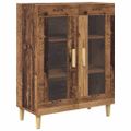 vidaXL Highboard Staré drevo 69,5 x 34 x 180 cm Kompozitné drevo