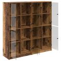 vidaXL Highboard 2 ks Staré drevo 68 x 37 x 142 cm Kompozitné drevo