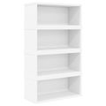 vidaXL Roh na skladovanie CD 4 ks Biela 40 x 17 x 17 cm