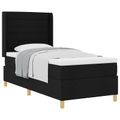 vidaXL Posteľ s pružinovým rámom s matracmi Čierna 80 x 200 cm látka