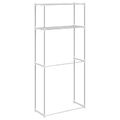 vidaXL Polica na práčku s úložiskom Biela 70 x 27 x 136 cm Hliník