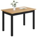 VidaXL Jedálenský stôl EKAI Čierna 112 x 70 x 76,5 cm Borovicový masív