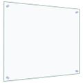 vidaXL Kuchynské zásteny 2ks priehľadné 70x60 cm tvrdené sklo