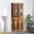vidaXL Highboard 2 ks Staré drevo 69,5 x 34 x 180 cm Kompozitné drevo