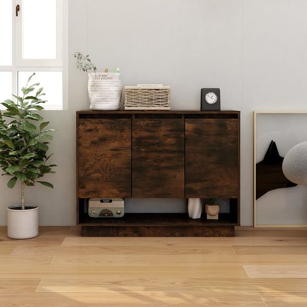 vidaXL Komoda, tmavý dub 97x31x75 cm, kompozitné drevo