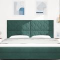 vidaXL LED hlavová doska Tmavozelená 180 cm Zamat